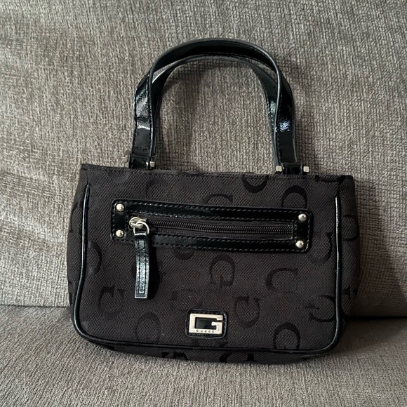 Guess Canvas Monogram Mini Bag - Picture 1 of 5